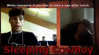 Prank Student React To Sleeping Cowboy Funny video
