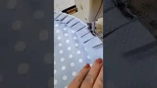 sewing process using simple tools to form ruffles #shorts