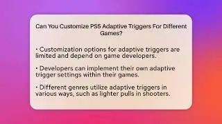 Can You Customize PS5 Adaptive Triggers For Different Games? - Blue Button Gaming