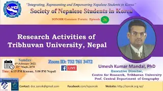 Research Activities of Tribhuvan University, Nepal || Prof. Umesh Kumar Mandal ||Centre for Research