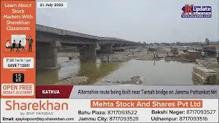 Alternative route being built near Tarnah bridge on Jammu Pathankot NH