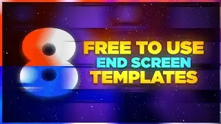 Free to use End screens | 8 end screen templates | end screen outro