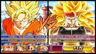 GOKU, SSJ RAGE vs SUPER SAYAJIN 3 Dragon Ball Z Budokai Tenkaichi 3 (HEROES)