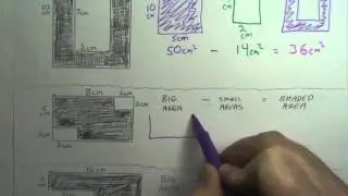 Finding Shaded Area of Rectangular Shapes