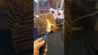 Double EAGLE carved deer antler primitive stone tool knife knives antlers OBSIDIAN Bonecarver bone