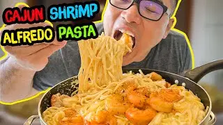 How to cook Cajun SHRIMP ALFREDO PASTA