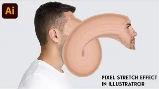 Pixel stretch face effect in illustrator tutorial
