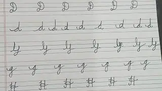Курсивное написание букв D и G до J. Часть 2🤌👋