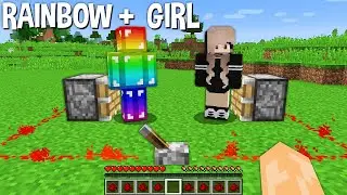 What HAPPENS if you COMBINE RAINBOW MAN AND GIRL in Minecraft ? RAINBOW vs GIRL !