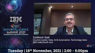 #Join Siddhesh Naik from IBM India/South Asia at CXO Data Intelligence Summit 2021 |  @CXOTVnews