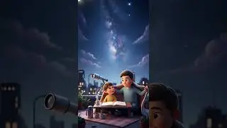 Observe the sky with Dad! #shorts #animation #dream #space #planet #star