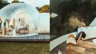 Clear Inflatable Bubble Dome Transparent Tent Snow Rain Protection Camping Tents