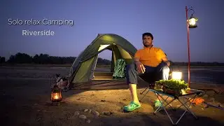 Escape to Peaceful Solo Riverside Camping | Coosy Shelter, Lovely Weather, ASMR |