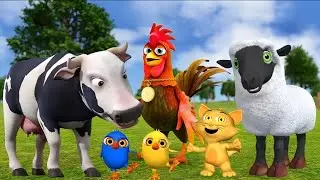 El Pollito p&iacute;o 3d - el Toro y el Tractor de la Granja -el Pollito y el Tractor de la Granja
