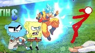 TEAM  KJ,  SPONGEBOB  and  GUMBALL  BATTLES WITH MUGENS IN SURVIVAL MODE