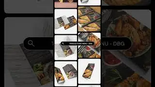 Custom Food Menu Trifold Brochure. Canva Editable. #digitalbraingraphics