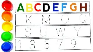 A to Z, Kids rhymes, collection for writing along dotted lines for toddler,Aphabet,ABC song,ABCD,577