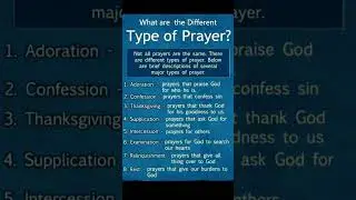 Do You Know the Different Types of Prayers? #prayers #pray #lordjesus #lord #jesus #god #godswork
