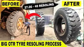 ❌Big Dumper Truck Tyre Retread Process | TYRE COST [ 14,00,000 ] 😱 How to Repair Gaint Tire 😱