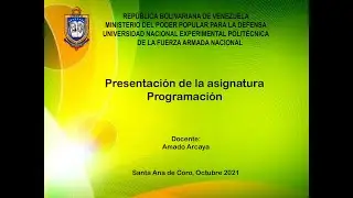 presentacion de la planificacion de la clase de programacion 2 2021