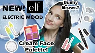 New ELF Electric Mood- Cream Face Quad, Eyebrow Kit, Luminating Elixir, Glassy Skin Balm and lips!