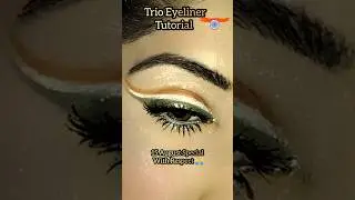 Trio Eyeliner Tutorial For 15 August Special Independence Day 🇮🇳 #eyemakeup #ytshorts #india #shorts