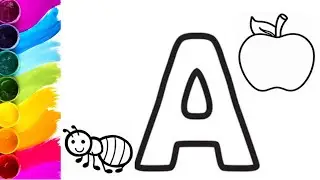 Alphabet a, b, c, d Phonics, Learning and Drawing for Kids and Toddlers