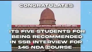 FIVE STUDENTS OF TRIUMPH SSB COACHING ACADEMY RECOMMENDED FOR 146 NDA COURSE