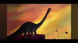 Sharptooth vs littlefoot's mother with lion king music 