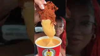 Dave&rsquo;s Hot Chicken 🐔 🥵 #mukbang #asmr #eating