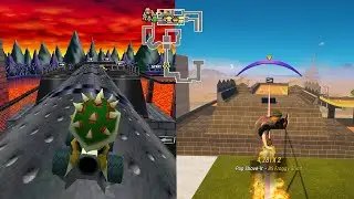 Mario Kart DS Bowser Castle Remade in THPS 3+4 | Direct Comparison
