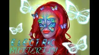 Electric Butterfly Makeup Transformation