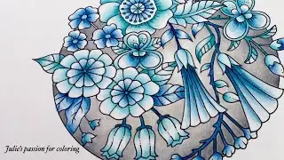 WORLD OF FLOWERS by Johanna Basford - Faber Castell Polychromos - color along