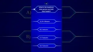 What&rsquo;s the Longest Time a Human Has Held Their Breath? 😱🫁 | GK Quiz #shorts