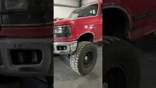 We put 37s on the truck. How does it look? #diesel #powerstroke #obs #ford #f350