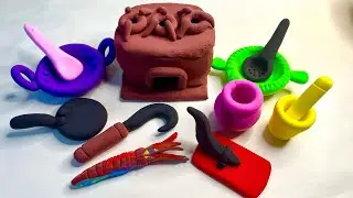 Clay Mini Kitchen Set with 3-Mouth Chulha | Mitti ka Chulha Banane ka Easy तरीका |Clay Art Tutorial