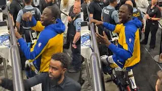 Draymond Green altercation after a fan directed racial slurs towards him 😳