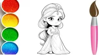 Princess Doll Drawing👸💕| How to Draw Barbie Doll👸Doll Drawing👸barbie princesse👸dibujos de princesas