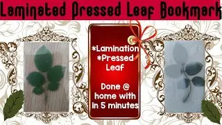 Laminated Pressed Leaf Bookmark||DIY