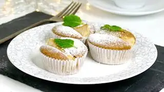 Easy almond and apple cupcakes - vegan