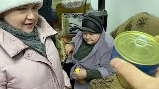 К родителям в гости. Гуманитарная помощь переселенцам,распаковка посылки. Ужин,угощения от тещи!