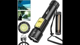 Diving Flashlight Rechargeable Underwater Light IPX8 Waterproof Scuba Speargun Light Spearfishing