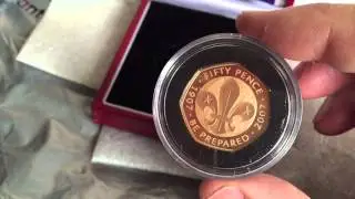 Scout Centenary 2007 Royal Mint 50p Gold Proof Coin