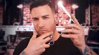 ASMR | Relaxing Beard Detangle, Scissor Trim, and Barber Shave for SLEEP | Male Voice Whisper