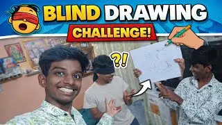 Blindfold Drawing Challenge | Fun Vlog With Friends 🤣......#BlindDrawingChallenge#FunnyVlog