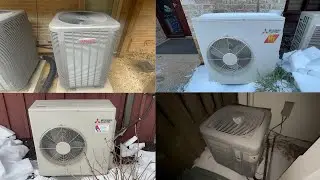 Defrost Compilation: Mitsubishi, Carrier Infinity, & Lennox Merit Heat Pumps Defrosting