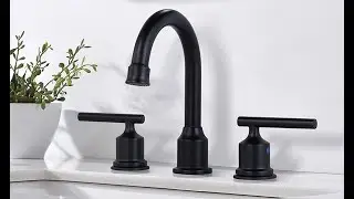 WOWOW 2 Handle Matte Black Faucet Widespread Bathroom Faucet
