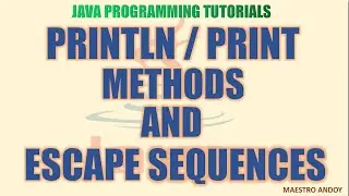 Java Println / Print Methods and Escape Sequences - Recorded Lesson | Java Programming Tutorial