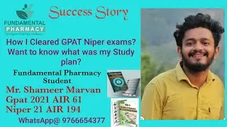 Success story 8 Podcast with Mr  Shameer Marvan Kerala  Gpat 21 AIR 65 Niper 21  AIR 191