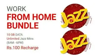 Jazz work from Home bundle | Jazz 10 Gb internet from 88 rupee for 7 days
